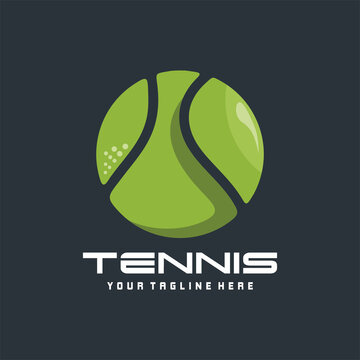 Modern vector tennis ball tournament logo, Tennis logo design vector for your team or tournament.