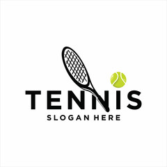 Tennis Logo Template Vector, Active sport and tennis tournament, championship, vector design and illustration