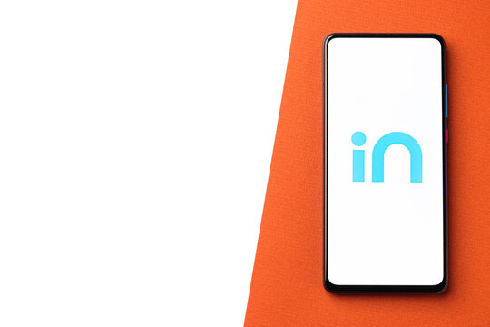 Assam, india - December 20, 2020 : Micromax IN logo on phone screen stock image.