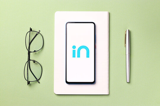 Assam, india - December 20, 2020 : Micromax IN logo on phone screen stock image.