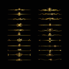 Naklejka premium Vector set of decorative elements