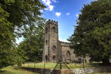 Fototapeta na wymiar St Giles Church in the grounds of Calke Abbey, Derbyshire, UK