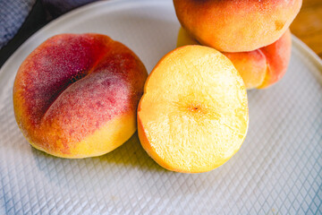 Delicious shots in the studio of Flat Peach