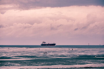 strand meer Schiff landschaft wasser