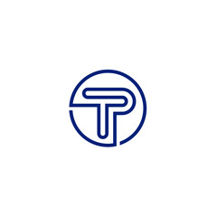 monogram initials TP PT letter T and P logo design circle inspiration 