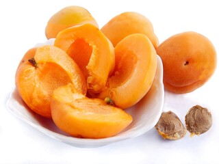 sweet,tasty apricots as delicious dessert