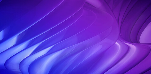 Abstract wide desktop background. Tech backdrop 3D illustration with dark blue curves