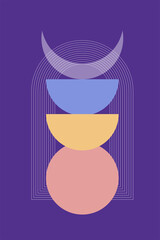 Minimalist Boho Poster or T Shirt Print Design Pattern Background
