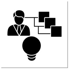 Talent recruitment glyph icon.Filling vacancies. Ongoing strategy to find specialists,leaders, future executives for company.Talent management.Filled flat sign. Isolated silhouette vector illustration