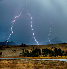 Lighting Storm in Yellowstone