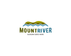 Mountain River Logo Design Template