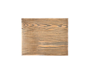 Wooden cutting board isolated on white background with clipping path