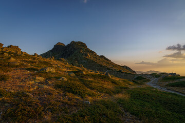 Panoramic view of “Risco de los Claveles” at sunset