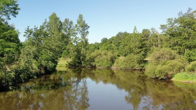 Survol du Cher et de la foret de Tron&ccedil;ais
