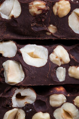 bitter chocolate with hazelnuts, homemade