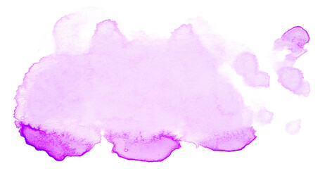 Watercolor purple blobs blot on paper. watercolor texture