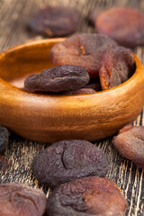 natural dried apricots in the sunlight