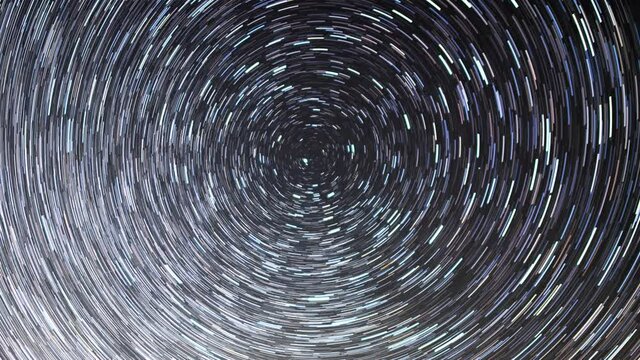 Polaris North Star Startrails Starry Sky Astrophotography Time Lapse