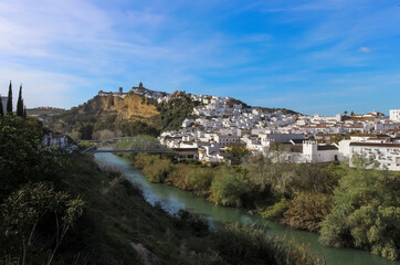 Fototapeta na wymiar View of a White Hill Town in Andalusia, Spain