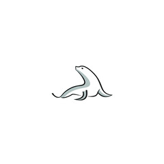 sea lion silhouette animal illustration minimalist design inspiration