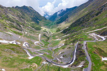 Aerial view of Dracula castle, romanian famous transylvania