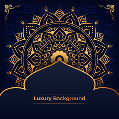 luxury mandala background with golden arabesque pattern. ornamental mandala design background in gold color