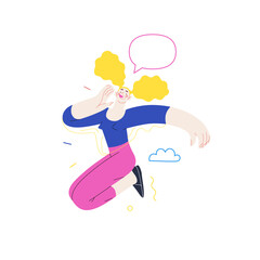 Happiness - happy people jumping in the air cheerfully