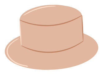 Women's hat, clothing item or accessory, cute hat, summer accessory, straw hat, stylish and simple style, cartoon illustration, vector drawing, Print