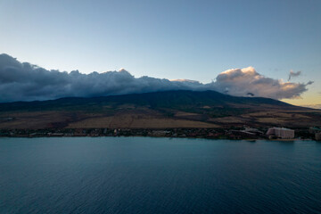 Maui Coast and Mountains from Drone