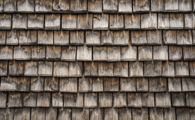 old wooden tile facade texture