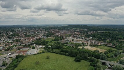 Obraz premium survol du Cher à Saint-Amand-Montrond