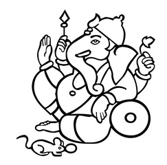 Ganesha The Lord Of Wisdom Design Art Illustration