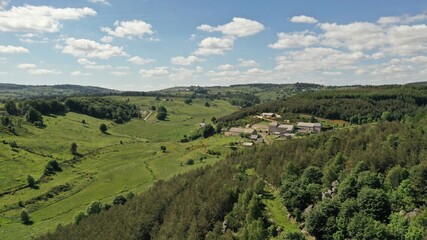 Fototapeta na wymiar survol de l'Aubrac en Auvergne