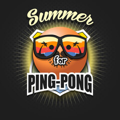 Summer logo. Summer for ping-pong