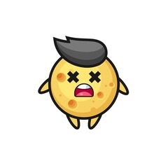 the dead round cheese mascot character