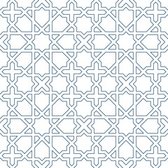 Geometric Islamic Seamless Pattern for decoration greeting card or interior. Vector Illustration.