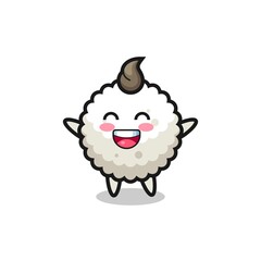 happy baby rice ball cartoon character