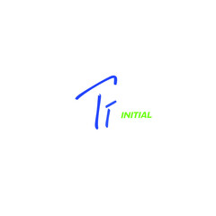 Ti handwritten logo for identity