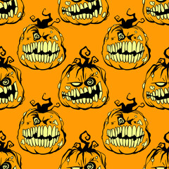 Halloween celebration seamless pattern