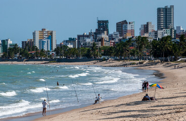 Joao Pessoa, Paraiba, Brazil, on December 29, 2004. Bessa beach in the late afternoon.