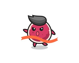 cute beef illustration is reaching the finish