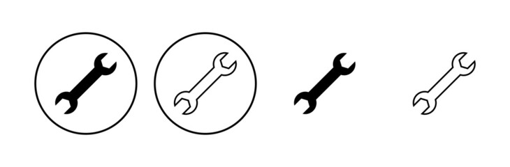Wrench icon set. repair icon vector. tools icon vector
