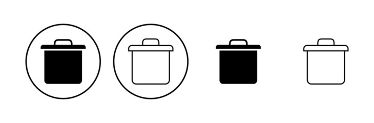 Trash icon set. trash can icon. delete icon vector. garbage