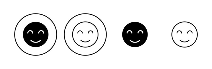 Fototapeta premium smile icon set. smile emoticon icon. feedback