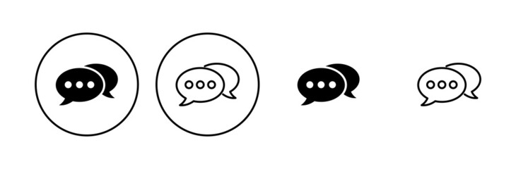 Chat icon set. speech bubble icon. comment icon vector. message. contact us