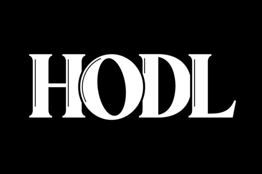 HODL text, Hold Text Vector Illustration Background