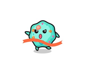 cute amoeba illustration is reaching the finish