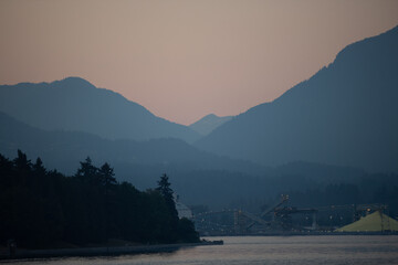 Vancouver  Canda Mountains Sunset