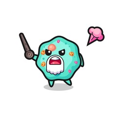 cute amoeba grandpa is getting angry