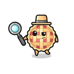 apple pie detective character is analyzing a case